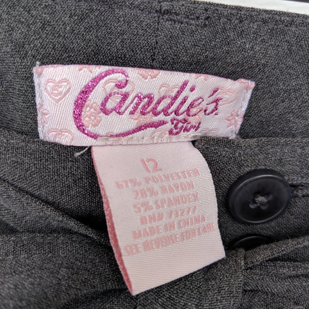 NWT Candies Gray Pleated Summer Shorts with Belt Stretch 12 - Picture 7 of 7